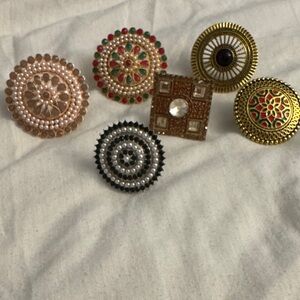 Brand new finger rings blend of ethnic and modern look.